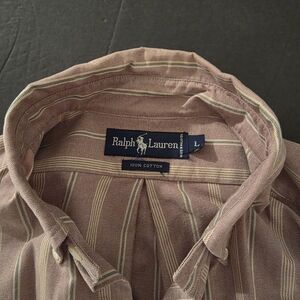 Ralph Lauren Men's Pink Striped Shirt